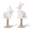 Glitzhome&#xAE; 12.5&#x22; Easter Wooden Bunny Table D&#xE9;cor Set